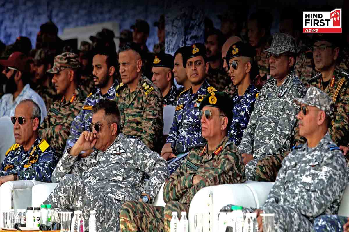 त्रिशूल अभ्यास में सैन्य शक्ति का प्रदर्शन, माधवपुर बीच पर त्रि-सेवा अभ्यास का समापन